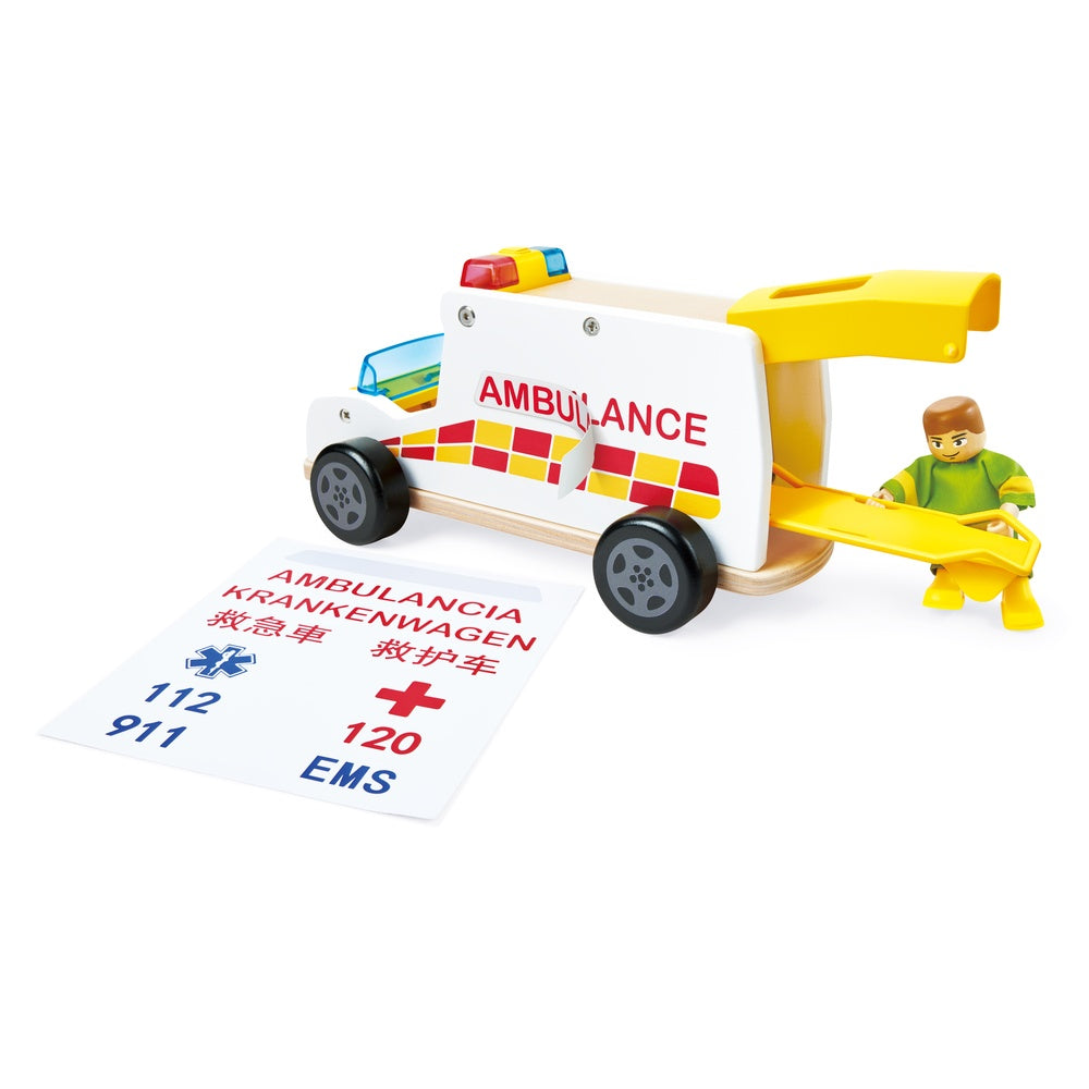Hape - Rapid Response Toy Ambulance - Preschool
