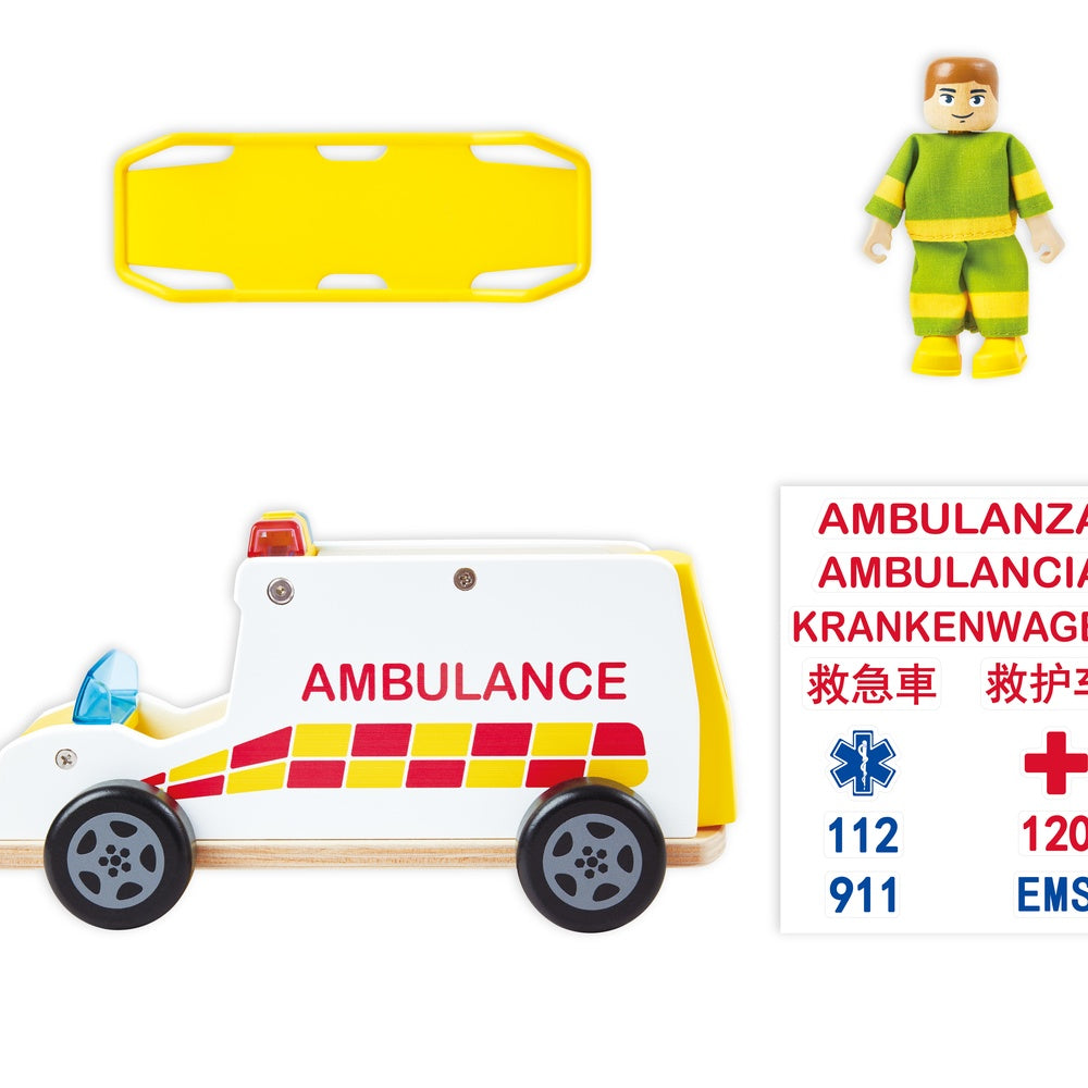 Hape - Rapid Response Toy Ambulance - Preschool