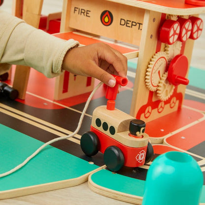 FAO Schwarz - Rescue Responders Wooden Fire Station Playset - Preschool