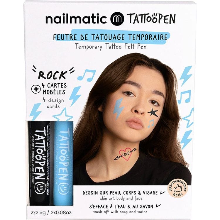 Nailmatic - Rock 'N Roll Tattoo Pen Set for Kids - Trend Accessories