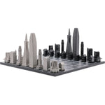 Skyline Chess - San Francisco Edition Stainless Steel Chess Set with Wood Map Board - Games