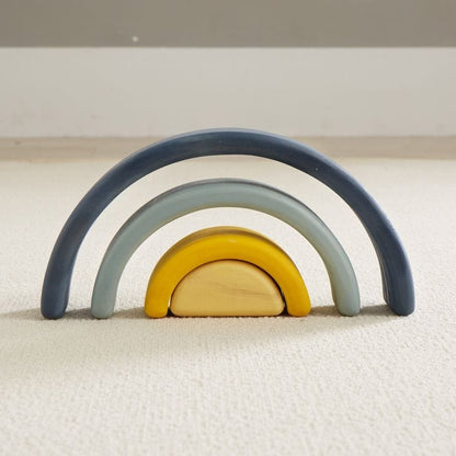 Wonder & Wise - Simply Semicircles Wood Stacker Toy - Infants