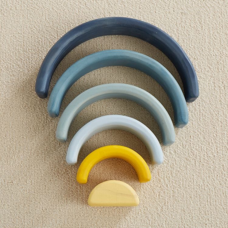 Wonder & Wise - Simply Semicircles Wood Stacker Toy - Infants