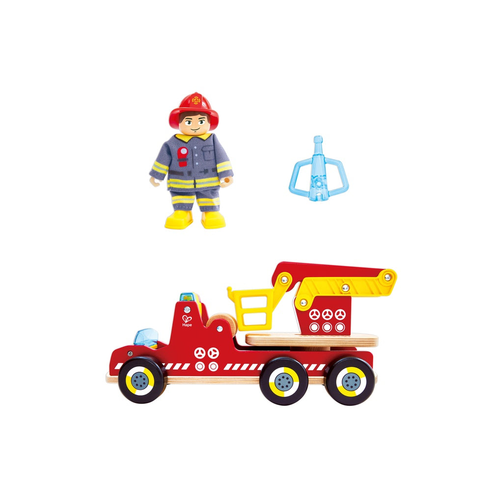 Hape - Siren & Lights Fire Truck - Preschool