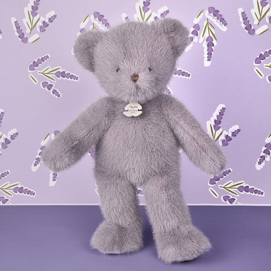 DouDou - Small Teddy Bear - Grey Lavender - Plush