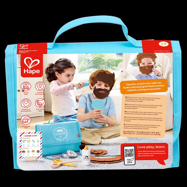 Hape - Snip & Style Hair Salon Kit - Preschool