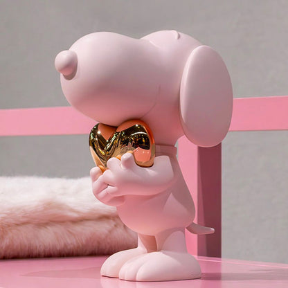 Leblon Delienne - Snoopy Heart Pink & Gold Pink 11in - Collectibles