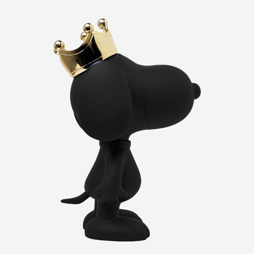 Leblon Delienne - Snoopy with Crown 12" Figurine - Black & Gold - Collectibles
