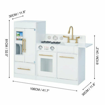 Teamson Kids - Teamson Kids Little Chef Charlotte Modern Modular Wooden Play Kitchen, White - Preschool