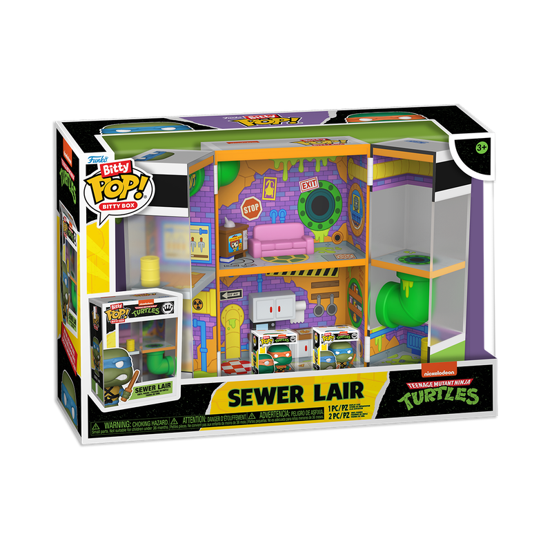 Funko - Teenage Mutant Ninja Turtles Bitty Pop! Bitty Box Sewer Lair - World of Funko