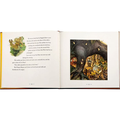 Graphic Image - "The Classic Tale of Peter Rabbit" Book in Tan Bonded Leather - Books