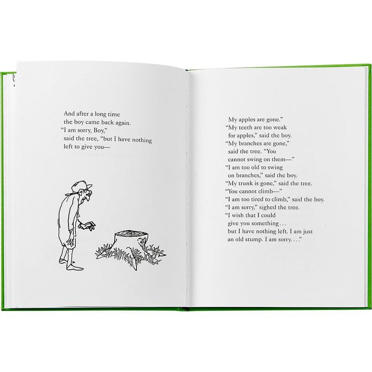 Graphic Image - "The Giving Tree" Book in Lime Bonded Leather - Books