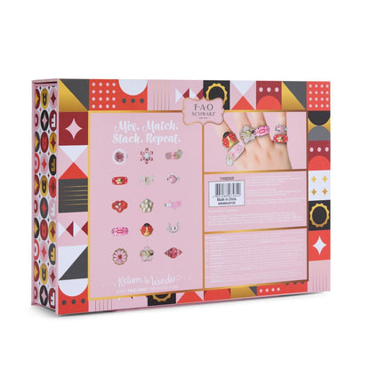 FAO Schwarz - Tiny Glam Rings 15-Piece Set - Fashion Activity and Roleplay