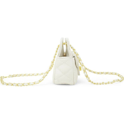 Zomi Gem - Tiny Quilted Treasure Purse - White - Trend Accessories