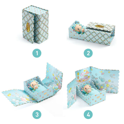 Djeco - Tinyly Blue Tinyroom with Figurines - Collectibles