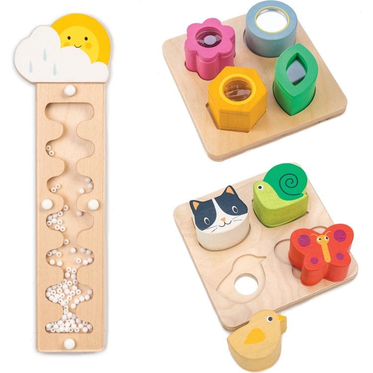 Tender Leaf Toys - Toddler Sensory Collection of Wood Toys - Preschool