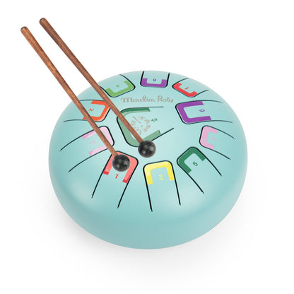 Moulin Roty - Tongue Drum Large - Light Blue - Music