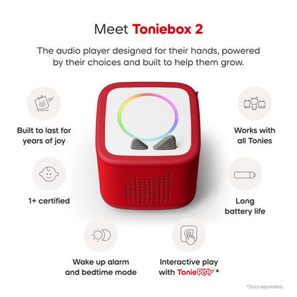 Tonies - Tonies Playtime Puppy Toniebox 2 Starter Set - Sunset Red - Electronics