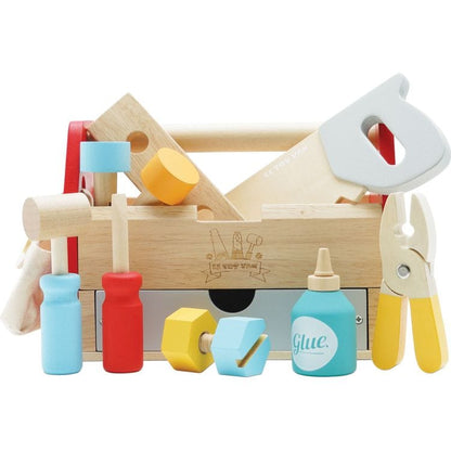 Le Toy Van - Tool Box & Wooden Tools with 11 Accessories - Preschool