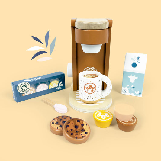 Speedy Monkey - Toy Wood Coffee Machine - Preschool