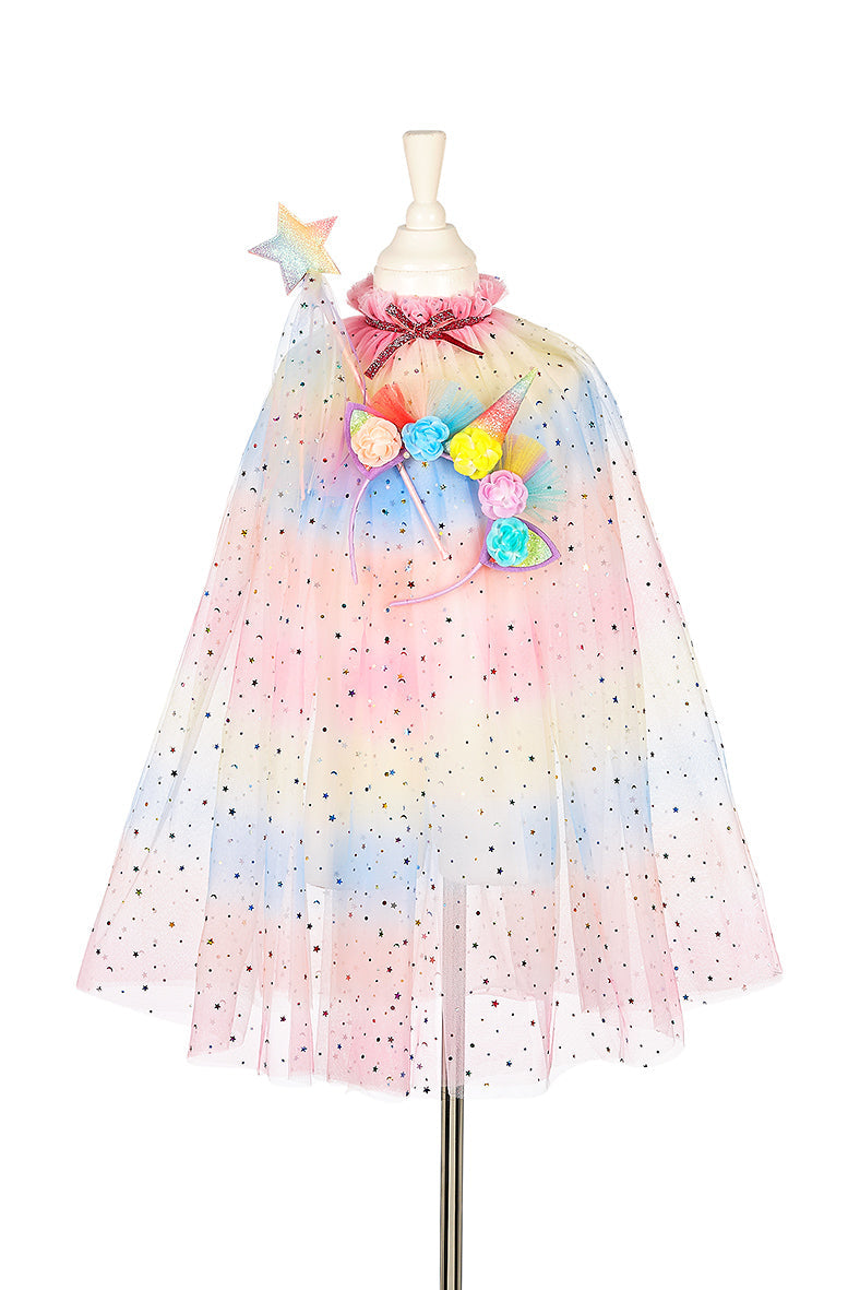 Souza - Unicorn Costume Cape Set with Headband & Wand - 5-7 Years - Dress up