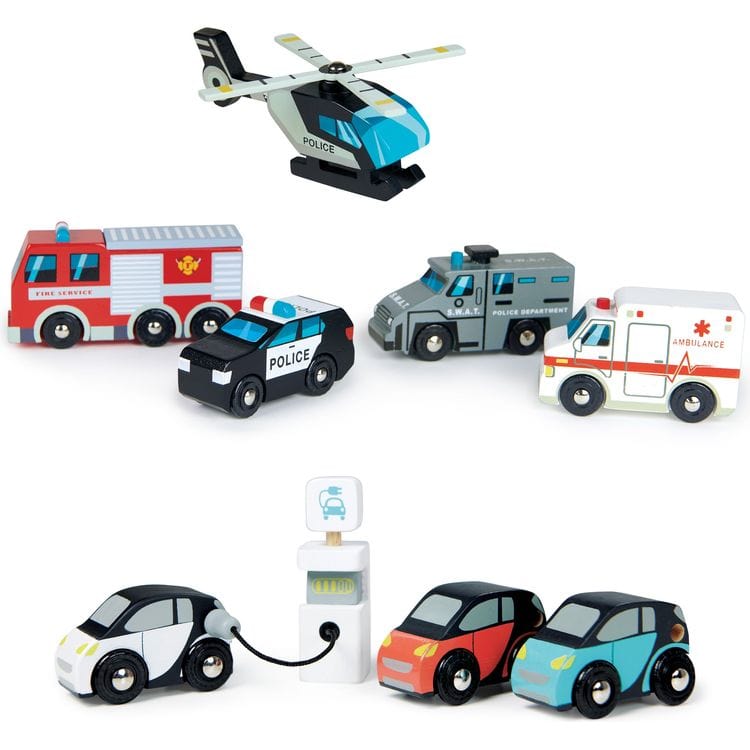 Tender Leaf Toys - Urban Collection of Wooden Vehicle Toys - Preschool