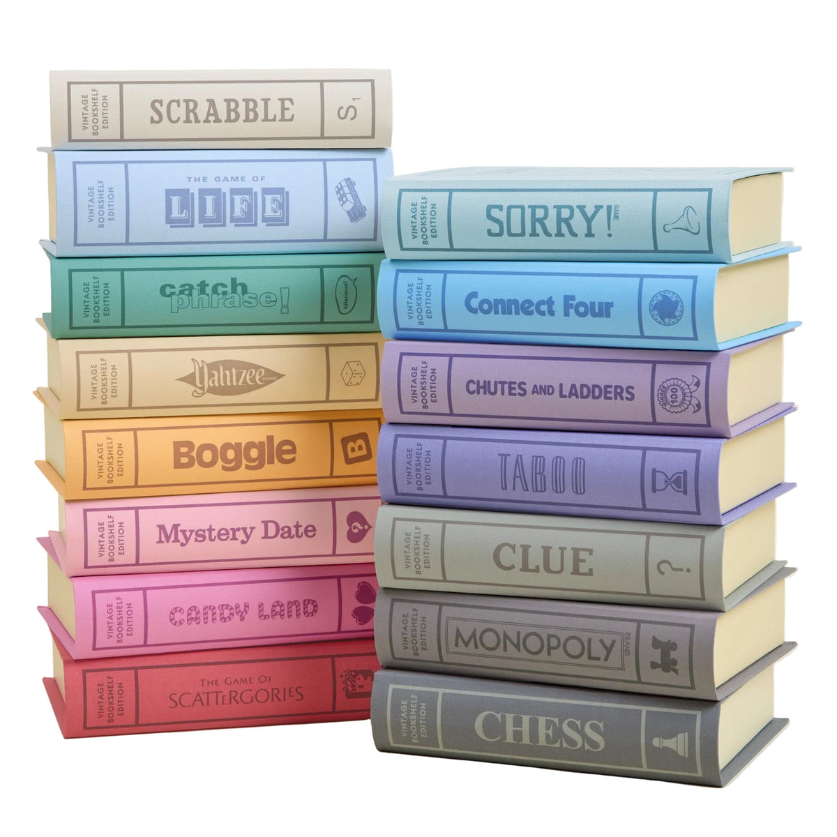 WS Game Company - Vintage Bookshelf Games – 25-Pack - Games
