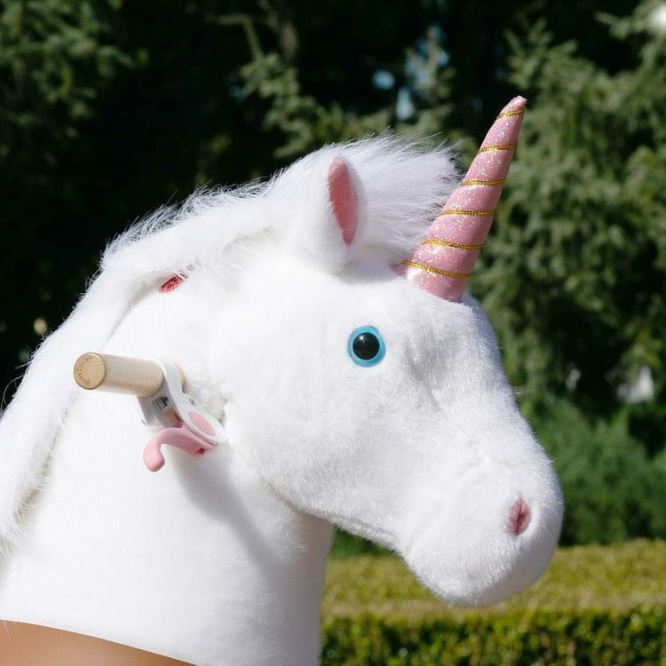 PonyCycle, Inc. - White Model U Ride-On Unicorn - 7+ Years - Preschool