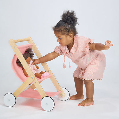 Mentari - Wood Baby Doll Stroller - Dolls
