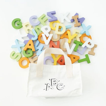 Le Toy Van - Wooden Alphabet Set & Bag - 60 Letters - Infants