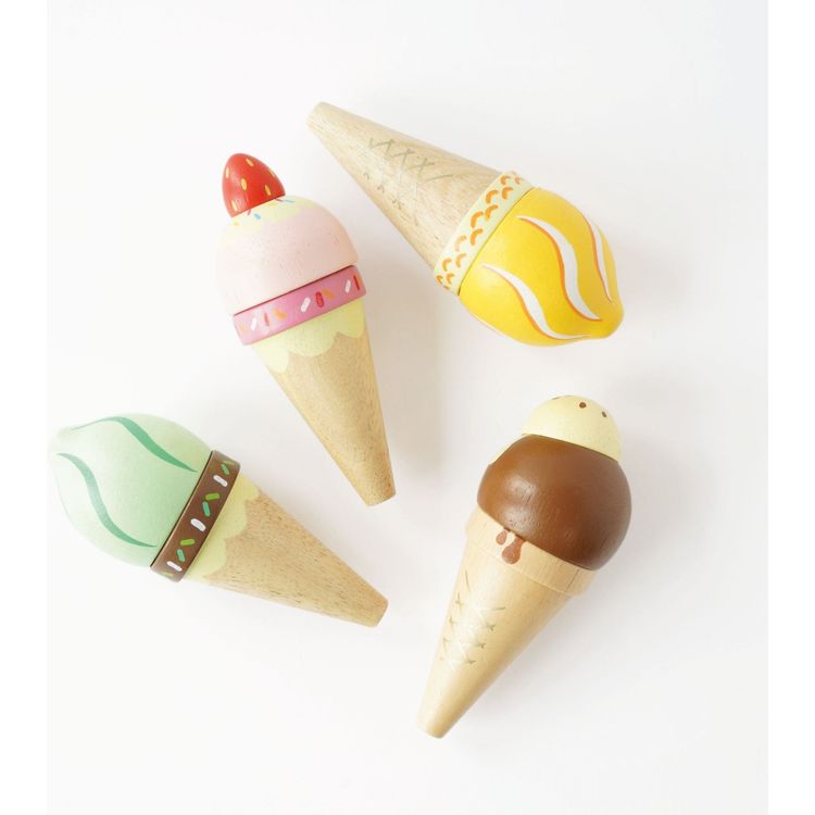 Le Toy Van - Wooden Ice Cream Cones Set - Preschool