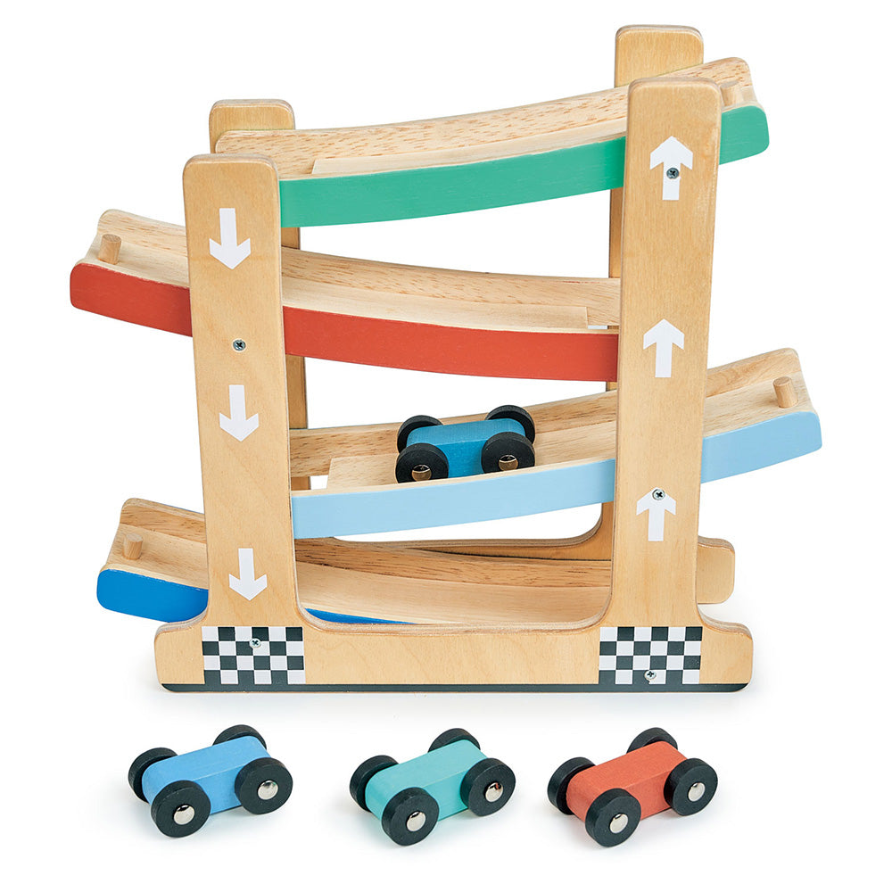 Mentari - Wooden Ramp Racer Toy - Preschool