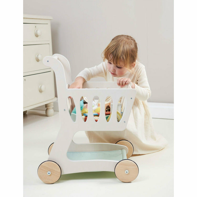 Tender Leaf Toys - Wooden Shopping Cart - Preschool