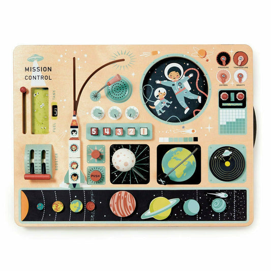 Tender Leaf Toys - Wooden Space Station Activity Toy - Preschool