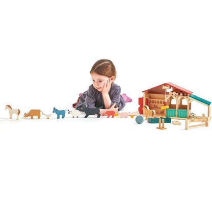 Tender Leaf Toys - Wooden Tender Leaf Farm Playset - Preschool