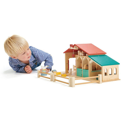 Tender Leaf Toys - Wooden Tender Leaf Farm Playset - Preschool