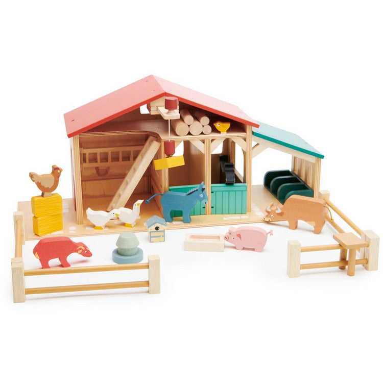 Tender Leaf Toys - Wooden Tender Leaf Farm Playset - Preschool