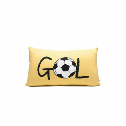 Rian Tricot - Yellow GOL Soccer Pillow - Room Decor